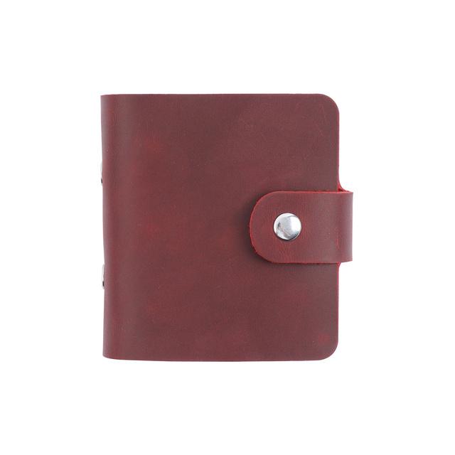 Genuine Crazy Horse Leather A9 Size Ring Planner Binder 3-Hole Mini Retro Notebook Loose-Leaf Portable Notepad/Diary (Red,90mm*95mm*30mm&90mm*95mm*30mm) красный