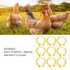 100Pcs Plastic Chicken Ankle Rings Yellow Poultry Feet Rings Geese Leg Rings  For Breeding Ducks