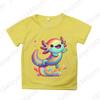 Axolotl Graphic Print Creative T-Shirts, Soft Comfy Crew Neck Short Sleeve Tee, Girls' Summer Tops