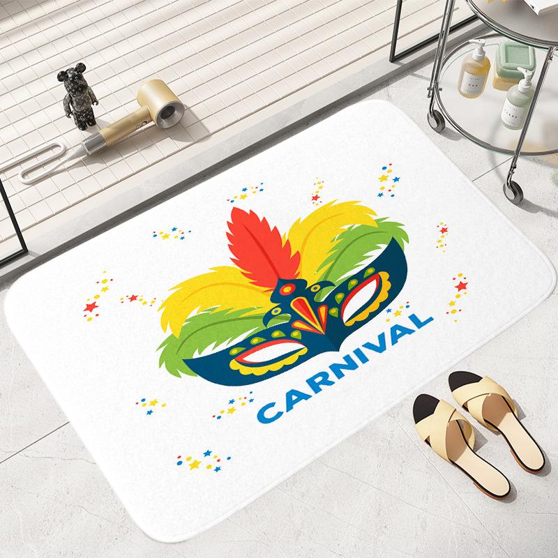 Brazil Carnival Festival Floor Carpet Door Mat Washable Non-Slip Living Room Sofa Chairs Area Mat Kitchen Bedroom Decoration