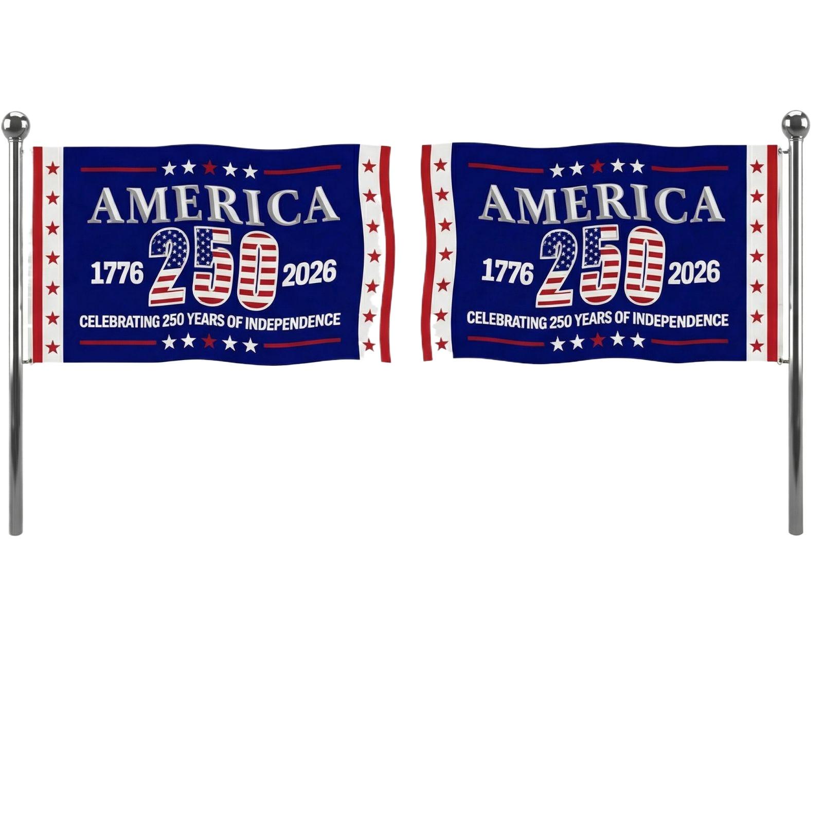 The People 1776-2026 Flag Memorial Day Patriotic 250th Birthday 250 Years United States Indoor Garden Decoration (250 YEARS) One Size синий