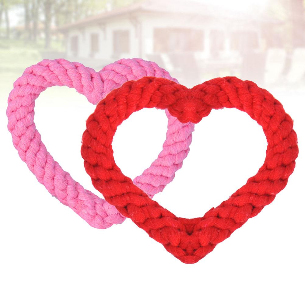 4Pcs Heart Shaped Creative Squeaky Chew Bite Resistant Interactive Playing Supplies Pets Puppies Pet Chew Toy Pet Sound Toys