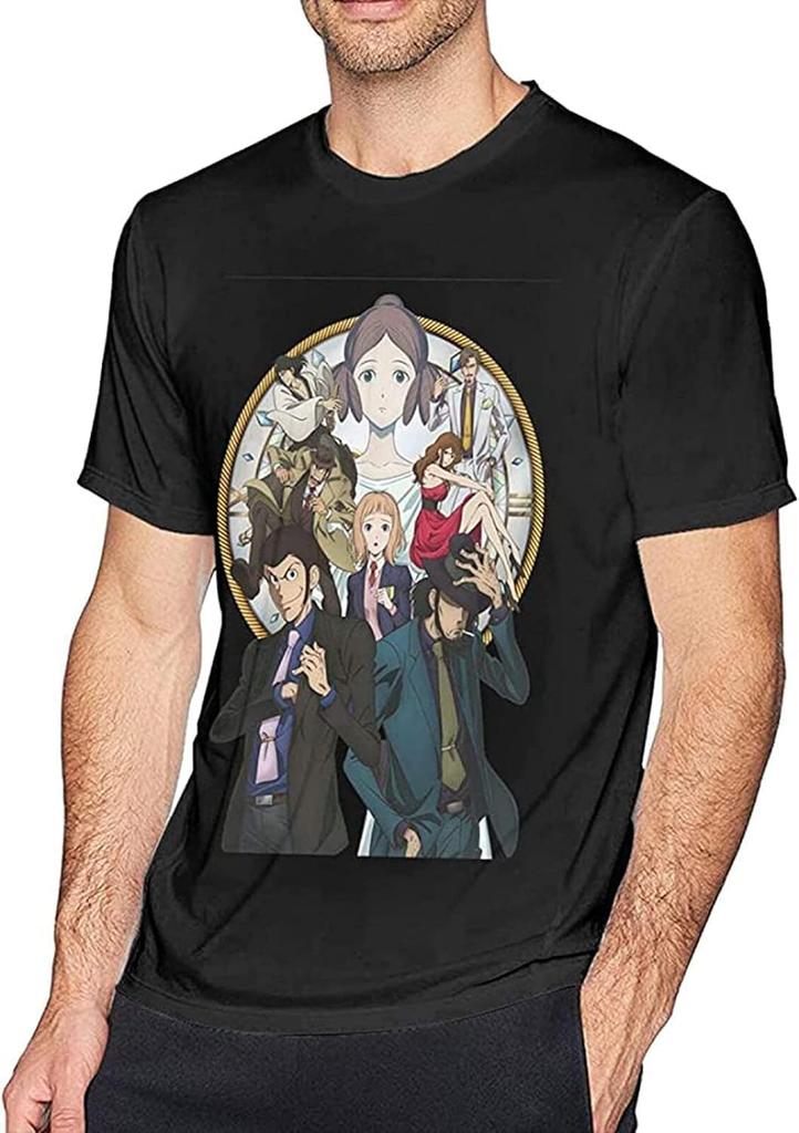 Lupin The Third Men's Short Sleeve Casual Cotton Crew Neck T-Shirt