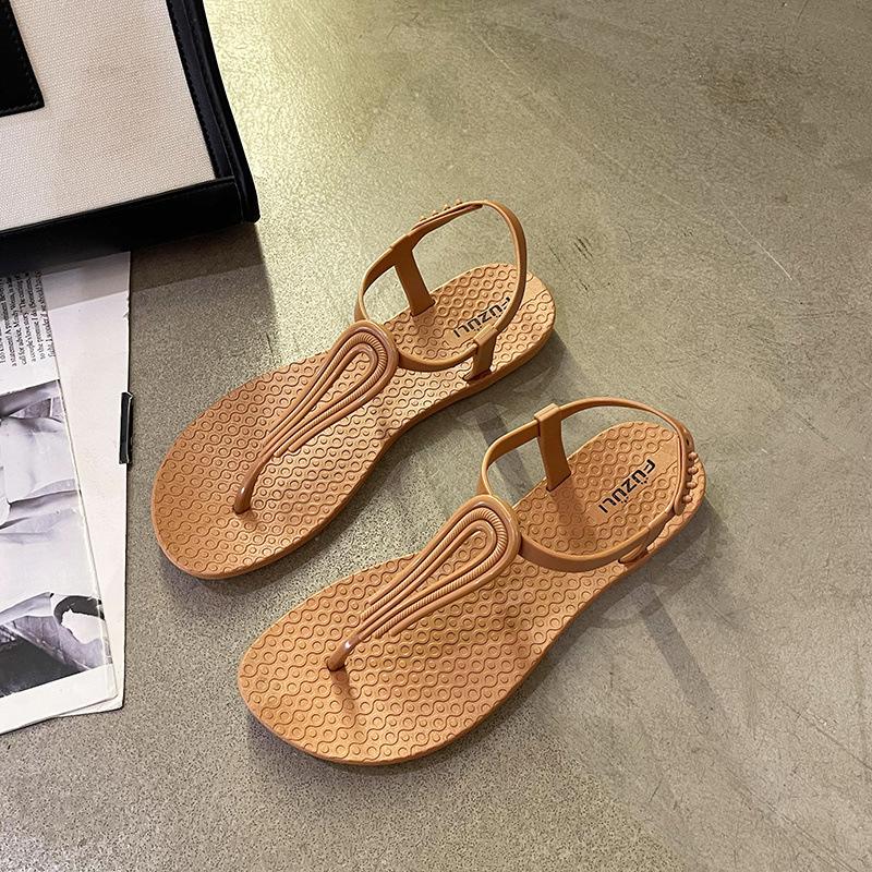 Campus flacher Boden ausländisches Gas zwei-in-eins Französische Zehenfrei Deodorant Studentenversion Fischgräten-Sandalen superweiche Strand-Fischgräten-Schuhe Damen