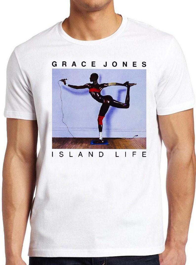 Grace Jones T Shirt Island Life Model Singer Retro Cool Top Tee S