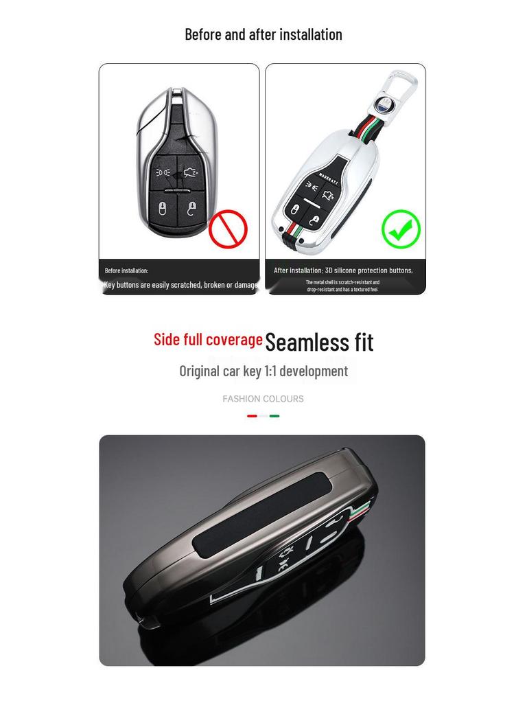 Maserati Levante Ghibli Key Case - Protective Shell for Modified Models