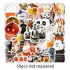 Halloween Ins-Style Cool Trendy Stickers: 50 Creative Sheets for Notebook, Luggage, Desktop Decoration