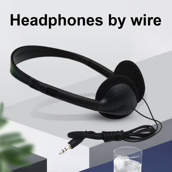 857 Wired Headset Noise Reduction Comfortable Wearing ABS 3.5mm Clear Stereo Portable Gaming Headphone for