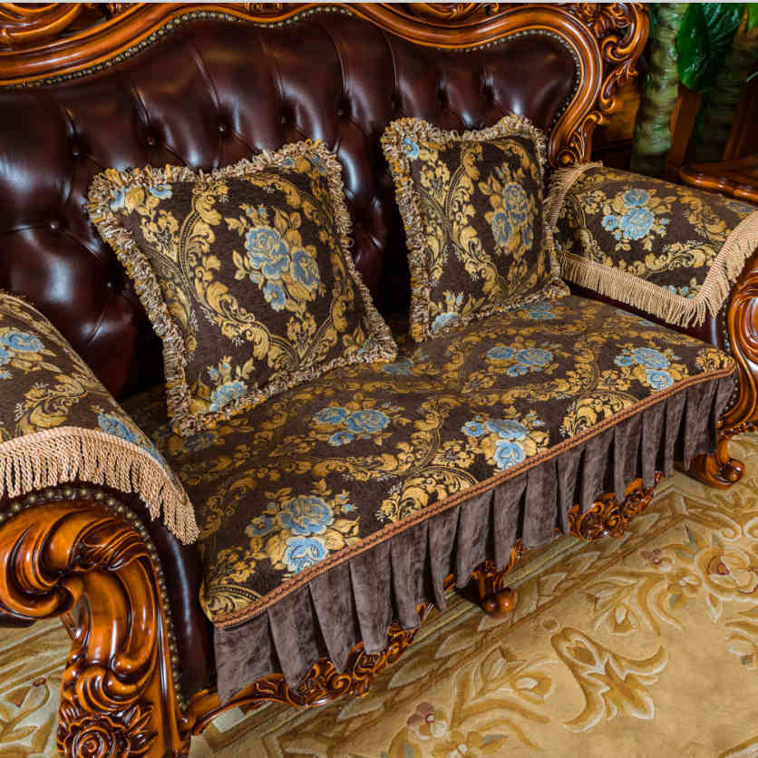 

Европейская диванная подушка из высококачественной ткани шенилл с вышивкой Чехол для домашнего дивана Подушка для гостиной Противоскользящие чехлы для дивана 50x60