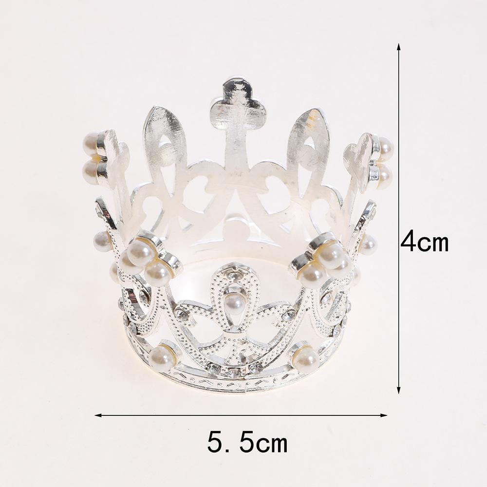 10pcs/lot New simulation crown napkin ring pearl diamond napkin ring wedding table setting table napkin buckle cloth ring