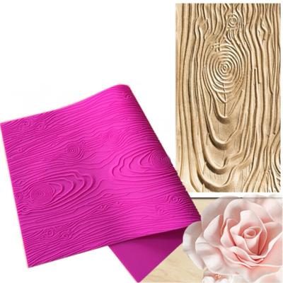 DIY Large Size Tree Bark Texture Wood Pattern Silicone Mould Tools for Cake Decoration