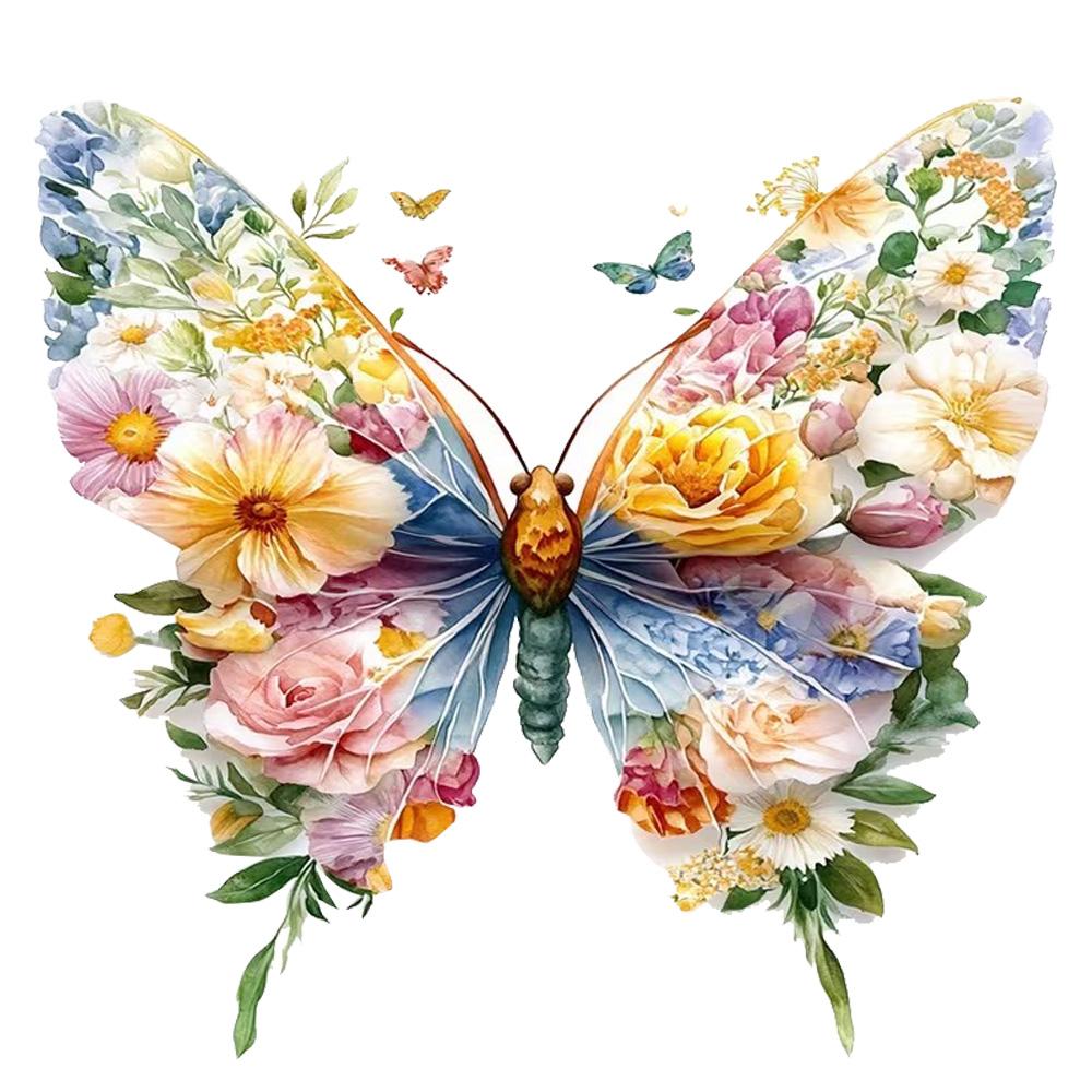 

QT2190#15cm Butterfly Flowers Car Sticker, Suitable for Laptop, Car, Truck, Van, SUV, Motorcycle, Bumper, Window 15cm-longest side
