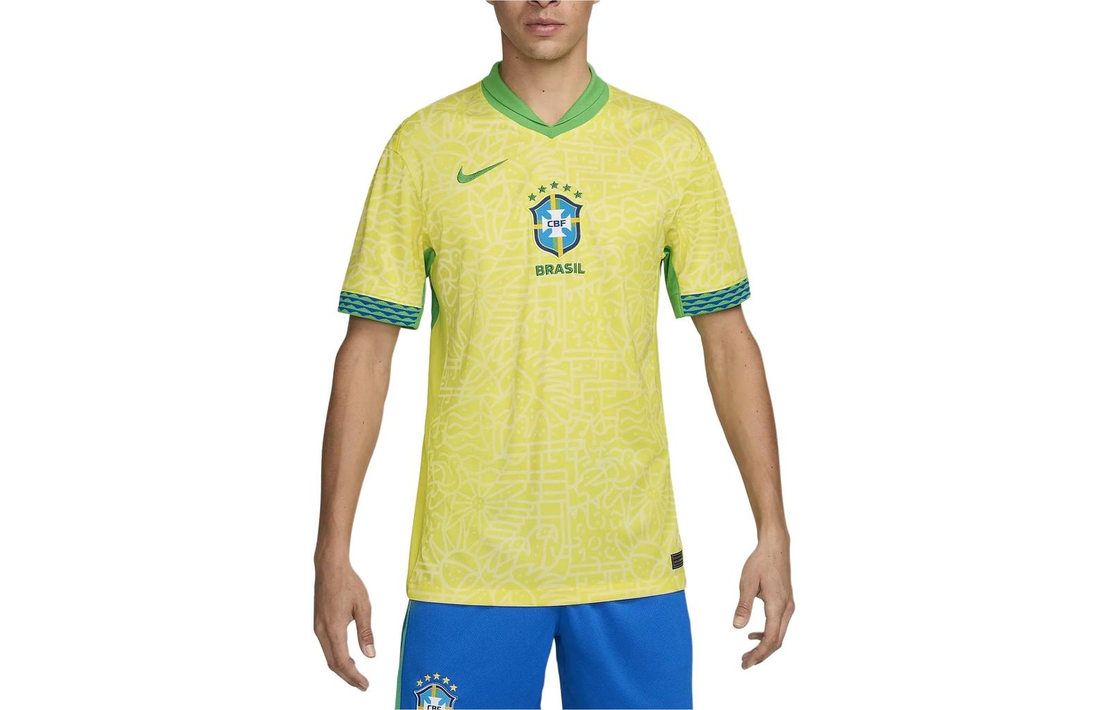 Nike Brazil 2024 Home Jersey Yellow/Green Spark  FJ4284-706 L