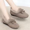 Winter warm cotton slippers women's indoor flat-bottomed warm bag heel cotton shoes soft-soled Mao Mao confinement home Doudou shoes