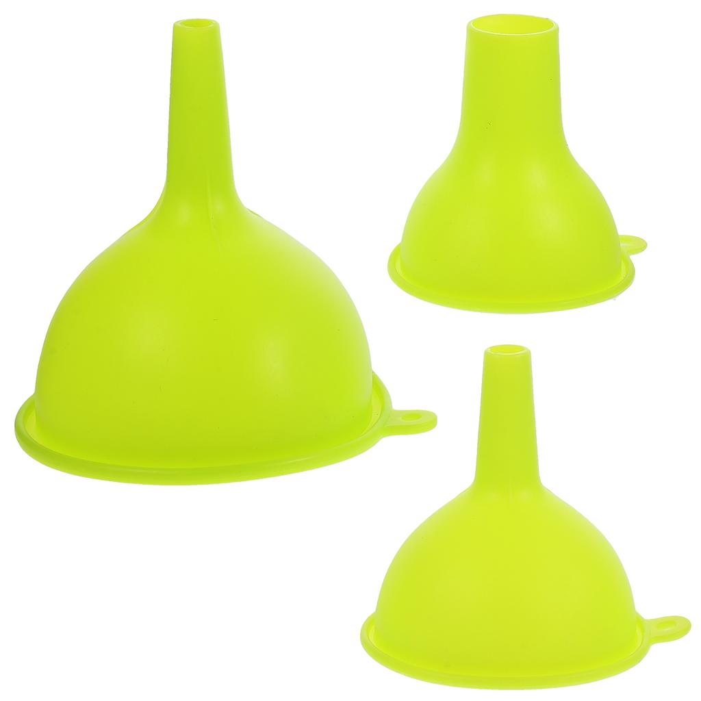 3Pcs Silicone Kitchen Funnel Set Wide Mouth Bottle Filling Funnel for Oil Sauce Wine Easy Transfer Reusable Cooking Utensil