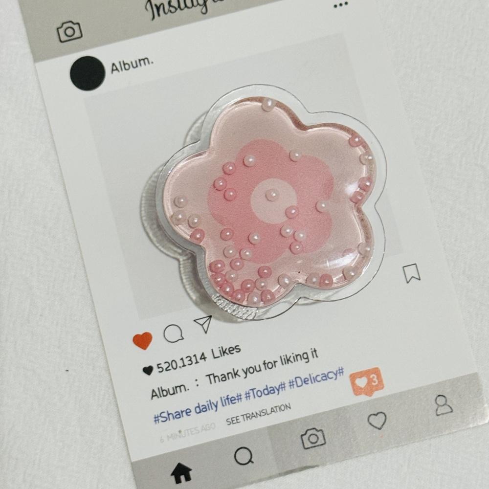 Korea Cute Glitter Flower Phone Griptok Grip Tok Stand Holder For iPhone Universal Accessories Finger Tips Bracket