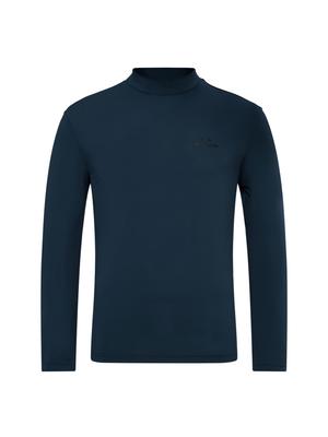 EIDER Performance Men'S High-Gauge Long-Sleeve Round Neck T-Shirt_Carbon Blue