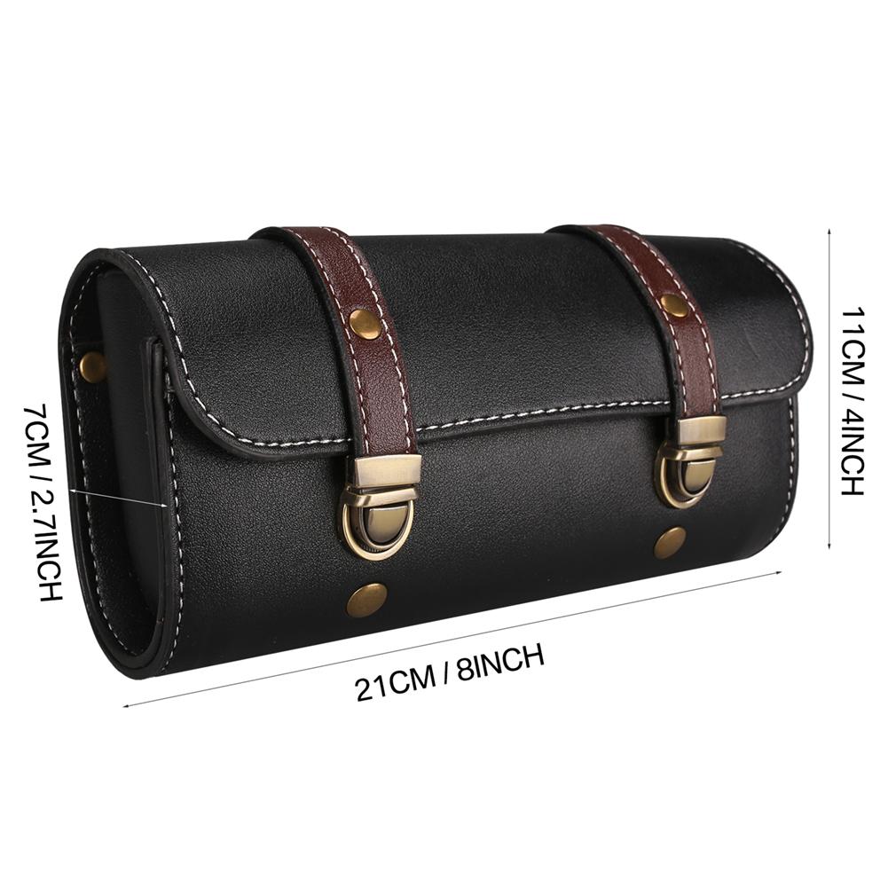 Motorsykkelveske Sadelvesker PU-skinn forgaffel Hale Verktøyveske Bagasje for Harley Chopper Bobber Cruiser Sportster XL 883 1200