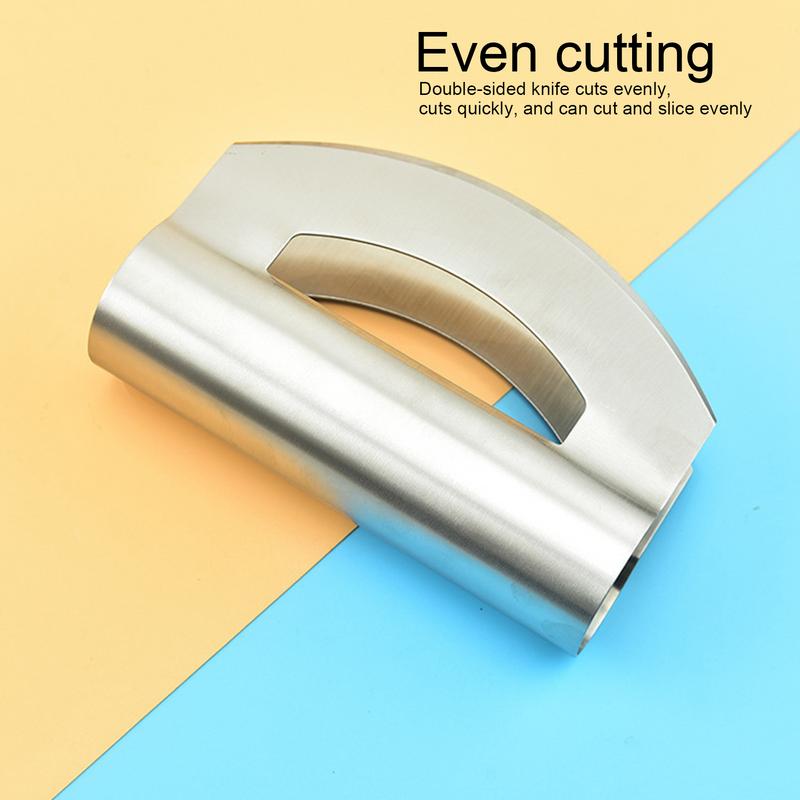 Stainless Steel Vegetable Chopper Double-Sided Onion Chopper Mincing Cutter Veggie Chopper Kitchen Gadget For Vegetables Fruits