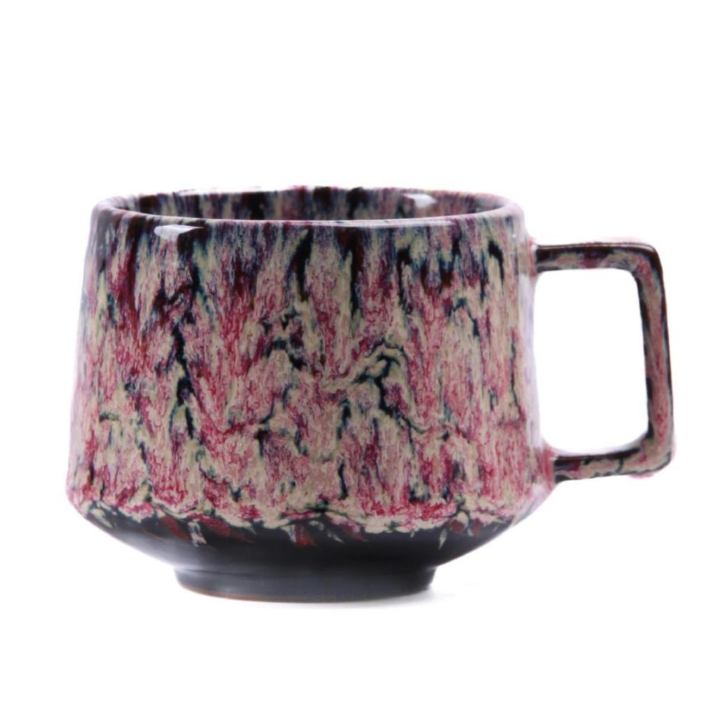 Retro Style 175ml Ceramic Coffee Cup with Handle for Home or Office