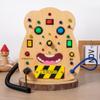 Montessori Wooden Sensory Busy Board with Light Switch and Key