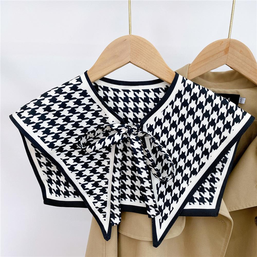 Silk Draped Women's Shoulder Scarf Shawl Collar with Neck Protection & Decorative Knotting