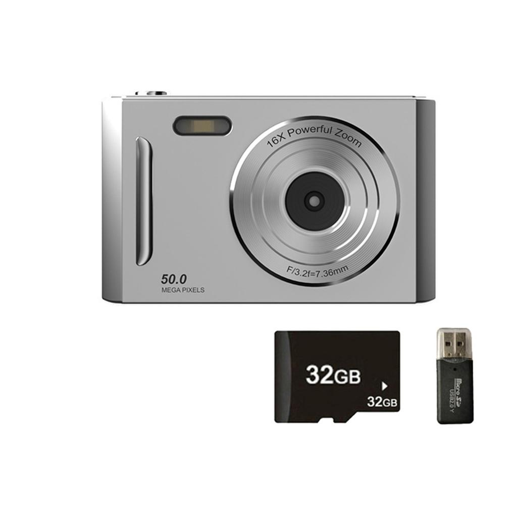 4K Retro CCD Digital Camera - 50 Million HD Pixels Dual Camera Flash 8x Digital Zoom 2.4in Screen Auto Focus  Entry-level Cam