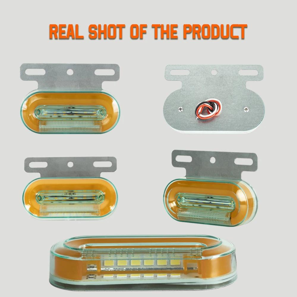12v 24v Led Side Marker Warning Lights Trailer Trucks Caravan Side Clearance Marker Light Led Lorry Amber Red White Lamp