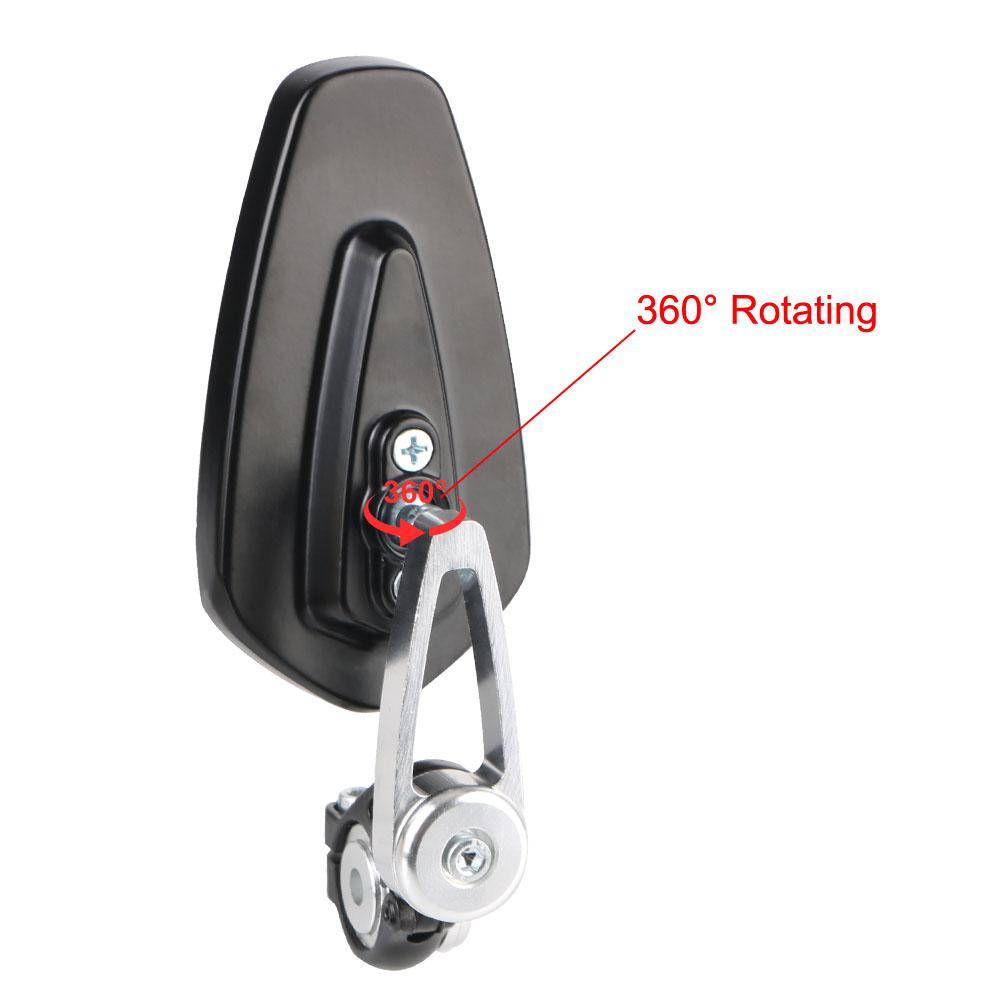 Motocyklová zpětná zrcátka Antireflexní modré sklo Širokoúhlý konec řídítek boční zrcátko univerzální pro 7/8" 22mm řídítka otočná o 360°