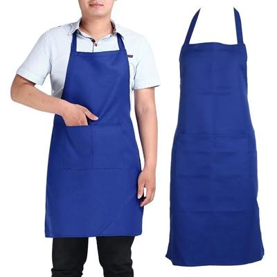 1 Stück Schürze mit Taschen Verdicken Baumwolle Polyester Mischung Kochen Küche Restaurant Schürze Küche Küchenschürze Wasserdichte Schürze