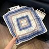 May Kaji Cashew Flower Square Scarf Retro Men's Silk Scarf Buckle British Style Scarf Men's Paisley Pattern Small Scarf Women