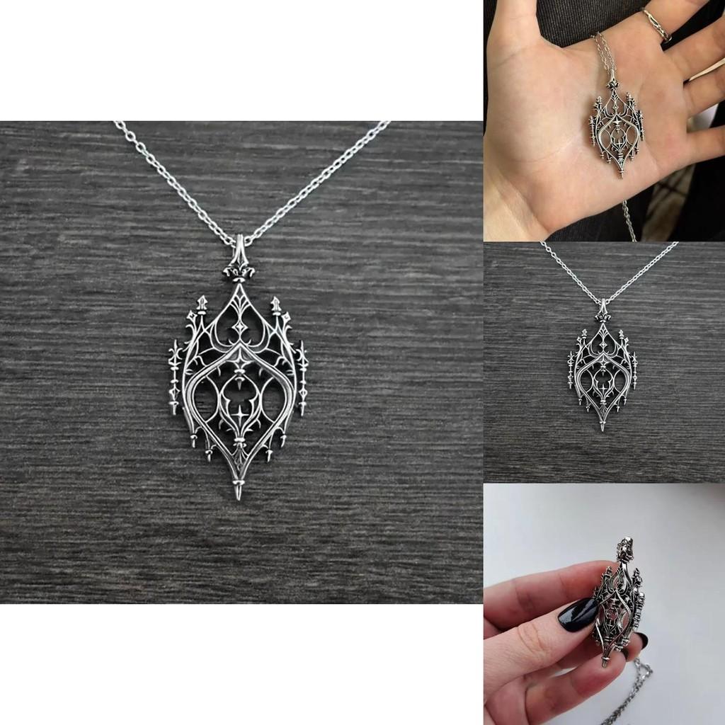 Retro Alloy Drop Pendant Necklace With Cross And Star Design For Unisex Fashion