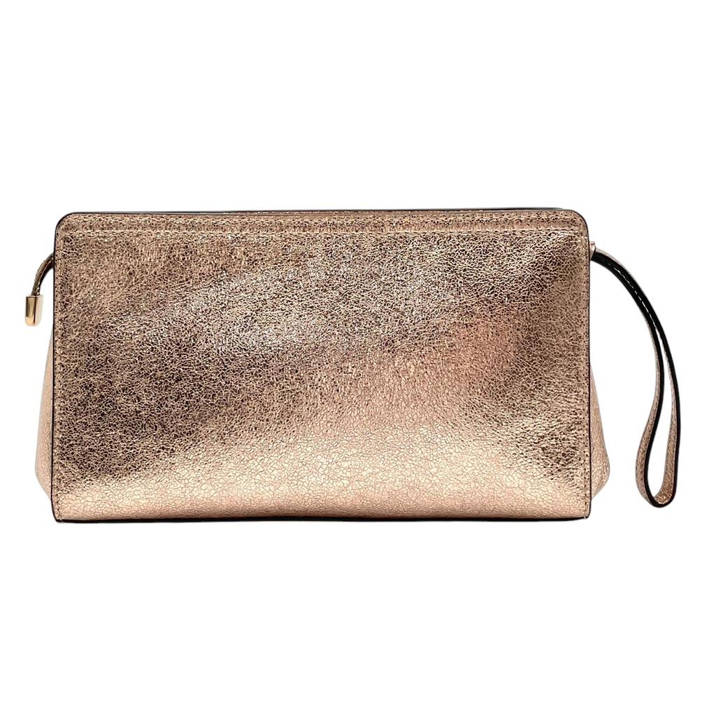 Used COACH Clutch bag Flap ClutchClutch bag Pink gold/pink leather Women