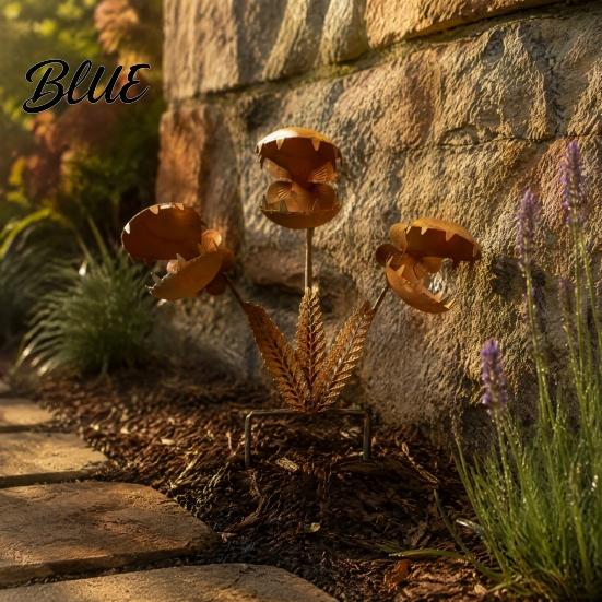 Langlebige Eisen-Gartendekoration Venusfliegenfalle Gartenstecker Metall fleischfressende Pflanze Kunst-Ornament Lustige Skulptur für Blumenbeet Außenrasen Terrasse