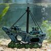 Handcrafted Fish Tanks Ornament Miniature Wrecked Ship Artificial Boats Aquariums Decoration for Underwater Sceneries