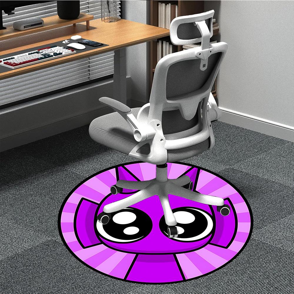 

1pc Purple, Cartoon Chair Carpet for Office Non-Slip,Machine Washable Rug for Office, Room - Holiday Decor - Machine Made yy251017224 80cm by 80cm