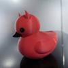Devil Elements Cute Duck Figurines Mysterious Goth Duck Statue Lil' Devil Ducky  Indoor Sculpture