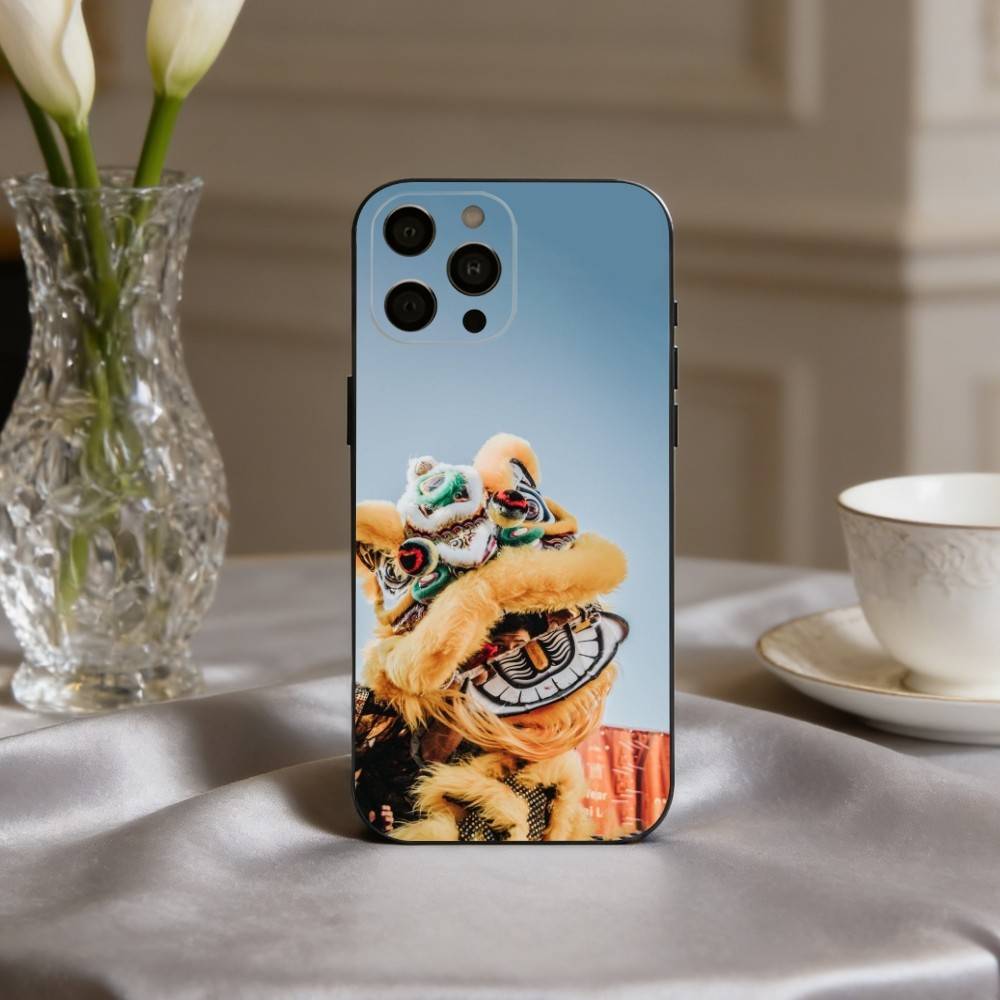 C-Chinese L-lion D-dance Phone Case For iPhone 17pro, 16,15,14,13,12,11 X XR Plus,Others Soft Black Cover