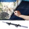 45-80CM Car Windshield Sunshade Curtain Retractable Anti UV Car Windshield Front/Rear Shutter Summer Auto Interior Accessories