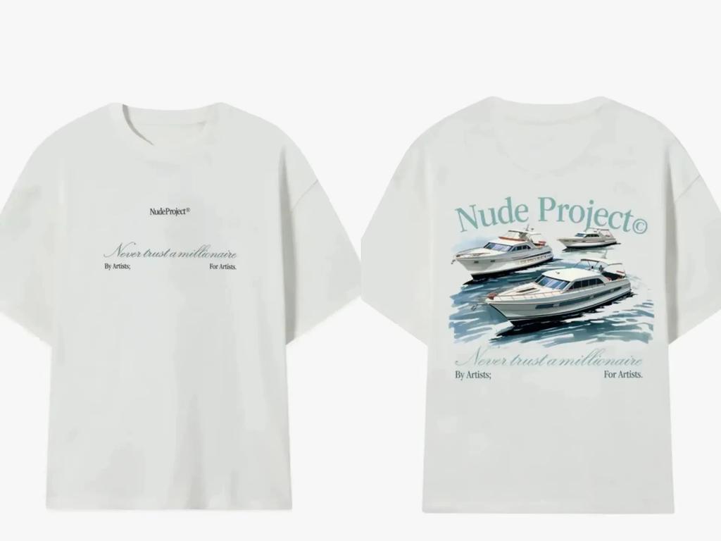 Spanish Niche Brand Summer Fashion Print Nude Design T-shirts for Women, Men's T-shirts, Street Short-sleeved T-shirts for Men
