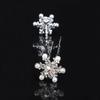 Delicate Snowflake Women Wedding Pearl Flower Crystal Rhinestone Headwear Hair Clips Hair Pin