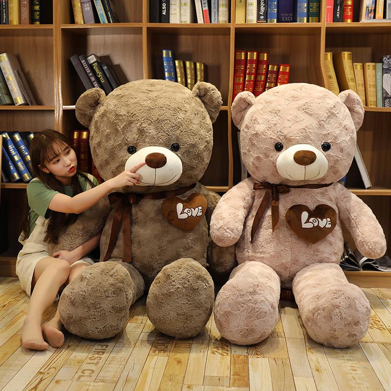 Large Rose Teddy Bear Hugging Doll Plush Toy - Big Panda Cushion