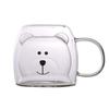 250ml Glass Cup Transparent Coffee Mug Personal Bear Tea Coffee Cup  Kitchen supplies