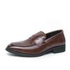 Classic Men's Business Work Shoes Massage Sole Versatile Men's Loafers Thick Soled Leather Casual Shoes Comfortable Versatile