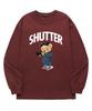 SHIRTER Camera Bear Long Sleeve (Sls037) Burgundy
