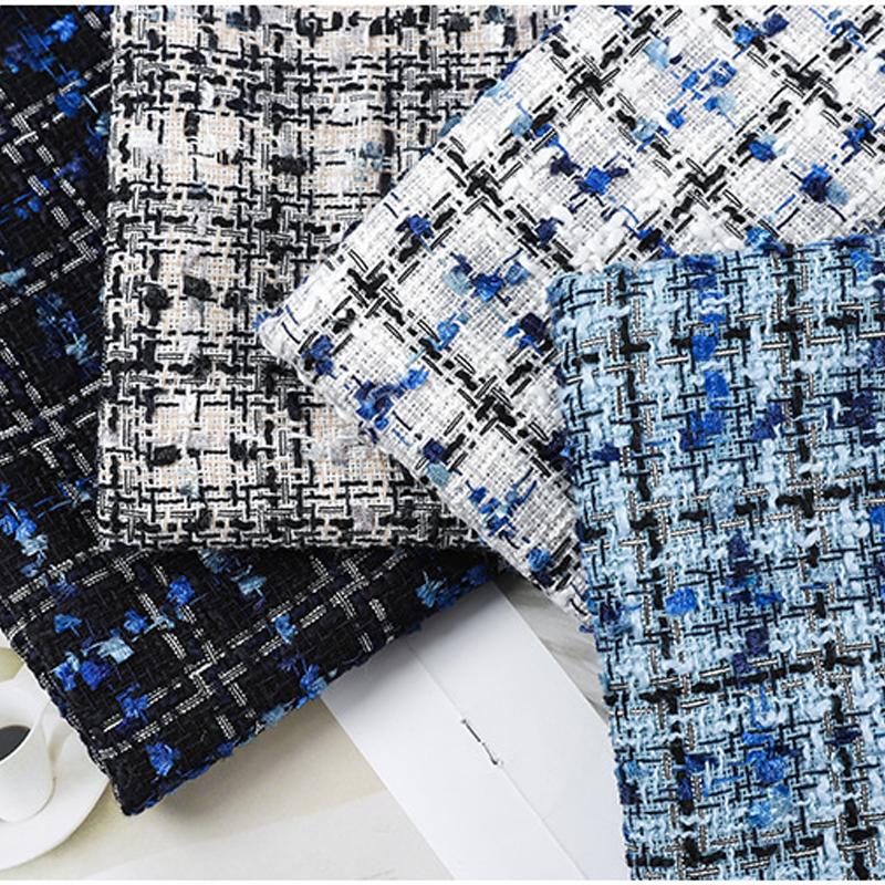 145x50cm Spring French Orchid Small Fragrance Wool Blended Fabric For Fashion Coat Short Skirt Woven Wool Tweed Fabric TJ20781