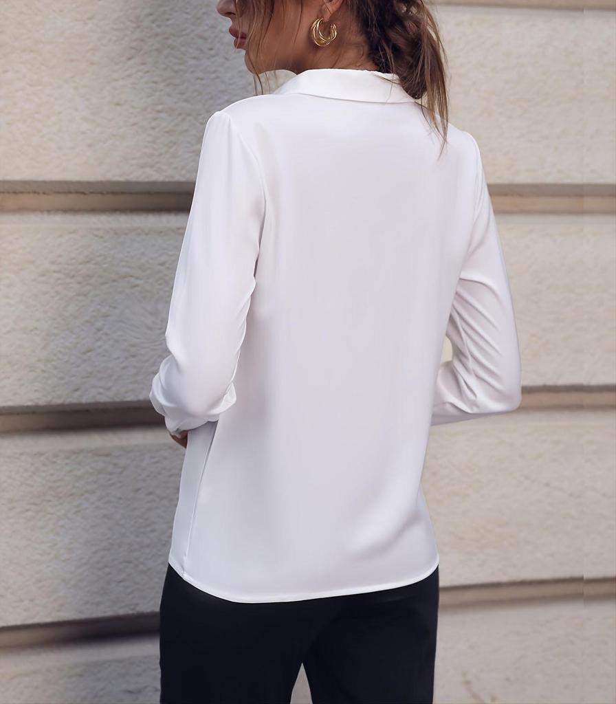 Grenzüberschreitendes europäisch-amerikanisches vielseitiges V-Ausschnitt Langarmshirt für Damen