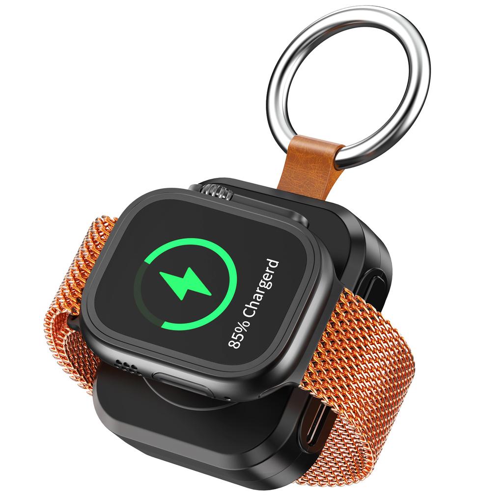 Caricabatterie Wireless Magnetico da 1200mAh per Apple Watch, Power Bank Portatile con Ricarica Rapida USB‑C per Tutte le Serie