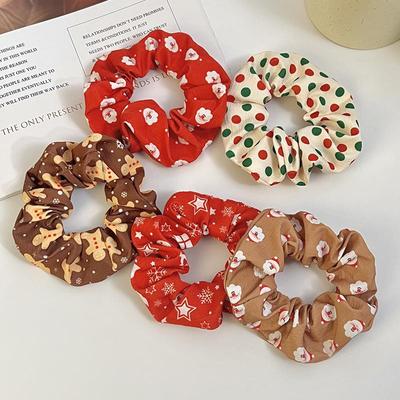Neues weihnachtliches Haargummi-Set mit hoher Elastizität - Schneemann- & Baum-Designs