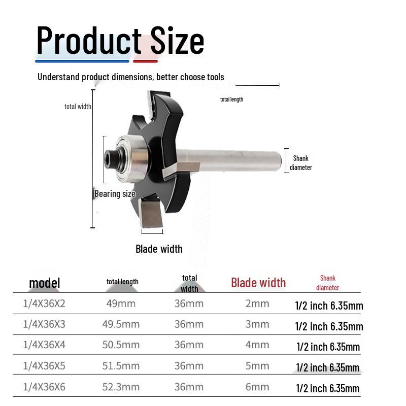 Four-Flute Ball Nose T-Cutter: Black Alloy Woodworking Router Bit for Slotting, Grooving, and Edge Trimming